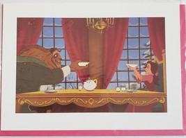 Walt Disney Beauty &amp; The Beast&#39;s Bon Appetit Greeting Card &amp; Envelope - £4.75 GBP