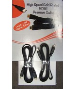 2 GOLD PLATED HDMI PREMIUM CABLE 5 foot tv cord HIGH SPEED H D M I CABLE... - $9.00 CAD