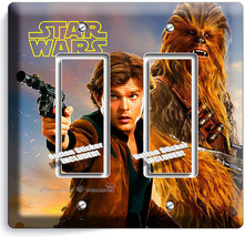 A Star Wars Han Solo Story Chewbacca Falcon Pilot 2 Gang Gfci Light Switch Plate - $12.08
