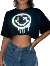 Short Sleeve Reflective Graphic Top - £41.87 GBP