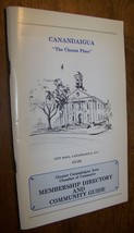 1988 CANANDAIGUA NY THE CHOSEN PLACE MEMBERSHIP DIRECTORY COMMUNITY GUIDE - $9.89