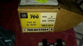 ALLEN BRADLEY 700-BX220A4 TYPE BX AC RELAY 2 POLES NEW IN BOX $49 - $31.86