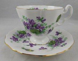 Adderley Violets Demitasse Tea Cup &amp; Saucer - £26.11 GBP