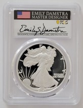 2021-(W) Proof Silver Eagle T2 PCGS PR70 DCAM First Strike Emily Damstra Signed  - £394.76 GBP