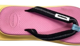 Havaianas Tradi Zori Men Multicolor Flip Flop US Size 8 Women Sz 10 Pink Yellow image 6