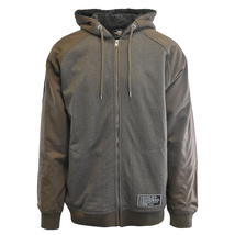 Harley-Davidson Men&#39;s Hoodie Slate Brown Grey Colorblock Fleece Full Zip... - £58.69 GBP