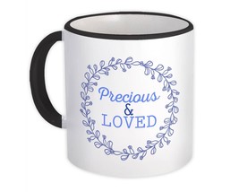 Precious And Loved : Gift Mug Boho Flowers Baby Cute Garland - £12.57 GBP