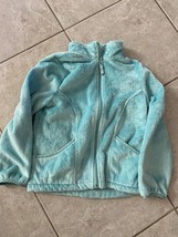 The Childrens Place Faux Fur Light Blue Full Front Zip Jacket Girls M 7/... - $14.85