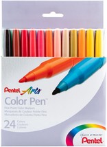 Pentel Arts Color Pen Fine Point Color Markers 36/Pkg-Assorted Colors - $1,368.72 MXN