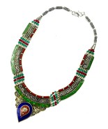 Nepal Tibetan Necklace Turquoise Tibetan Ethnic Coral Handmade Jewelry U... - £26.36 GBP