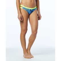 TYR Cove Mini Bikini Bottom Minimal Coverage Drawstring Geometric Blue G... - $14.49