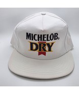 Vintage Michelob Dry Snapback Hat White Made in USA Cap - $20.32 CAD