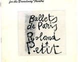 Playbill Ballets de Paris Roland Petit Leslie Caron &amp; Colette Marchand  ... - £21.81 GBP