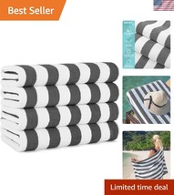 California Stripe Pool Towels - 4 Pack of Super Absorbent 30x70 Quick Dr... - $1,541.07 MXN