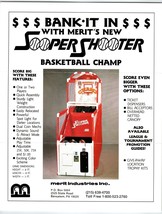 Sooper Shooter Basketball Champ Arcade Game FLYER 8.5&quot; x 11&quot; Promo Artwo... - $31.50