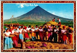 Native Americans in Countryside with Mayon Volcano Philippines Postcard PC70 - £3.92 GBP