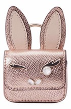 Kate Spade Bunbun Metallic Leather AirPods Case Key Fob Bag Charm ~NWT~ - $57.42