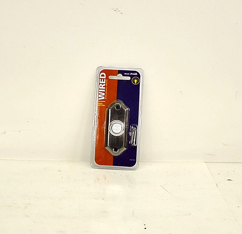 !Heath Zenith Wired Push Button with Lighted Center in Pewter Finish - $9.21
