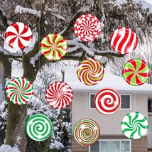 12 Pieces Christmas Large Round Yard Decorations 12 X 12 Inch Outdoor Single Sid - £14.38 GBP