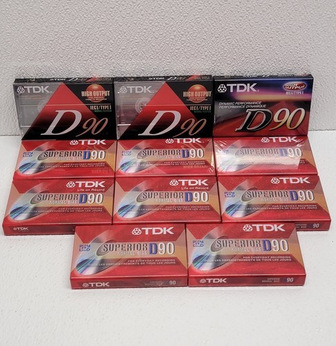 Lot of 11 New TDK D90 Blank Audio Cassette Tapes 90 Minute High Output - $24.65