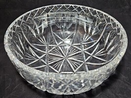 Vintage Ireland Waterford 10&quot; Crystal Cut Serving Bowl Salad Fruit Heavy - £196.58 GBP