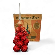 Vintage Shiny Brite Christmas Cluster Tree Holiday Decor with Original Box - £149.22 GBP