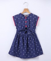 Beebay Anchor Print Cutout Knot Detail Dress (4 Years) - £11.27 GBP