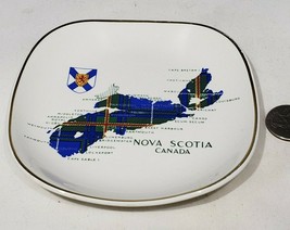 Lord Nelson Pottery Nova Scotia Map Trinket Plate Dish England 3-69 5&quot; - £7.13 GBP