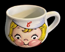 1998 Campbell's Kids Soup Mug Bowl Cup Blonde Little Girl - Face On One Side - $11.29