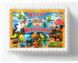 Dinosaur Train Dino Design Edible Image Personalized Edible Birthday Cake Topper - £12.11 GBP+