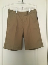 Dickies Boys Casual Flat Front Shorts Size 14 Husky Khaki - £29.18 GBP