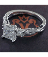 2.3Ct Princess CZ 925 Sterling Silver Engagement Wedding Bridal Annivers... - $2,227.43 MXN