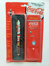 Vtg Coca Cola Collectible Ceramic Roller Ball Pens  Soda Machine Gift Tin U42 - £6.26 GBP