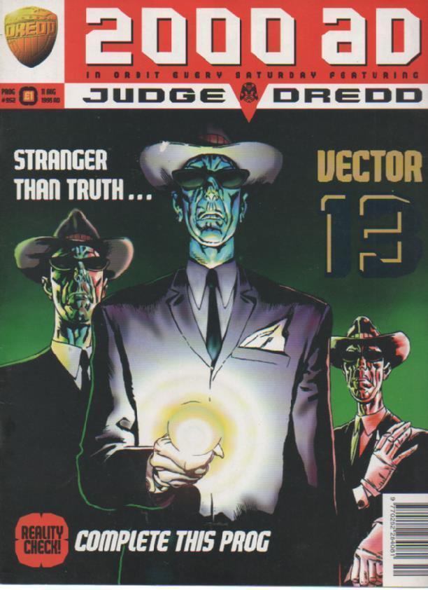 2000 AD MAGAZINE  11 AUGUST 1995  PROG.952  VECTOR 13    LS - $5.89
