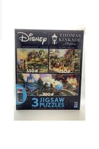 Thomas Kinkade Disney Princesses Minnie 3-in-1 550-750 pc Jigsaw Puzzles... - $29.69