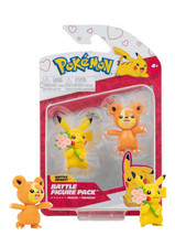 Pokemon Pikachu &amp; Teddiursa Battle Figure Pack New in Package - £8.59 GBP