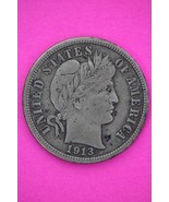 1913 P Barber Liberty Dime Scarce Semi Key Date Silver Coin Philadelphia... - $18.21 CAD