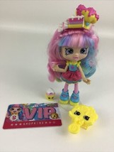 Shopkins Shoppies Rainbow Kate Doll Accessories VIP Card Brush Stand Moose Toy - $41.53