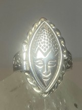 Poison ring size 6.50  face band sterling silver women girl - £74.53 GBP