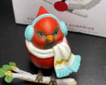 2022 Hallmark COZY CRITTERS SURPRISE Bird Ornament TEAL w/GOLD SCARF Rar... - $7.69