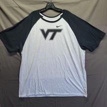 Nike VT Virginia Tech Shirt Mens Sz 3XL Gray Athletic Dri Fit The Nike Tee Hokie - £11.32 GBP