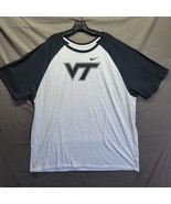 Nike VT Virginia Tech Shirt Mens Sz 3XL Gray Athletic Dri Fit The Nike T... - £11.33 GBP
