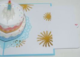 Lovepop LP2552 Rainbow Happy Birthday Cake Pop Up Card White Envelope image 4