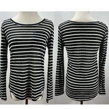 New Anthropologie Splendid Striped Lightweight Knit Top T-Shirt Long Sle... - $25.99
