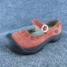 KEEN  Women Mary Jane Shoes Red Leather Buckle Size 6 Medium - $24.75