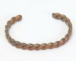 Vintage Solid Copper Braided Twisted Cuff Bracelet Women B - $11.75