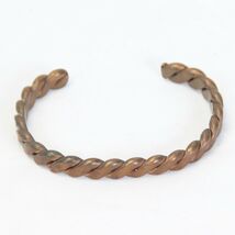 Vintage Solid Copper Braided Twisted Cuff Bracelet Women B - $11.75