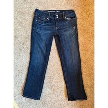American Eagle Dark Wash Straight Leg Jeans  Denim Size 8 Artist Cropped... - $30.00