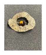 ARTISAN MODERNIST 925 STERLING SILVER AND TIGER&#39;S EYE BROOCH SKY - $1,041.57 MXN