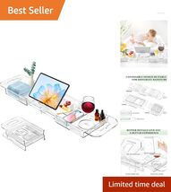 Deluxe Collapsible Bath Tray - Perfect for Wine, Books, and Home Spa Ess... - $44.50